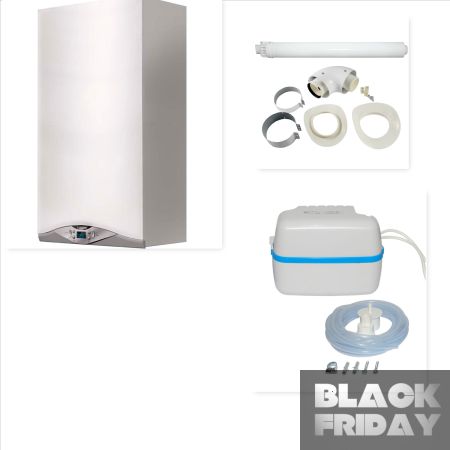 Pachet centrala termica condensatie Ariston HS Premium 24 EU2 - 24KW si pompa evacuare condens