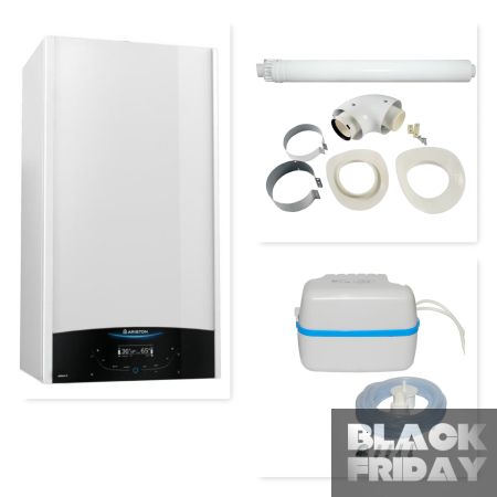 Pachet Centrala termica condensatie Ariston Genus ONE PLUS 24 KW si pompa evacuare condens