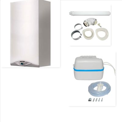 Pachet centrala termica condensatie Ariston HS Premium 30 EU2 - 30KW si pompa evacuare condens