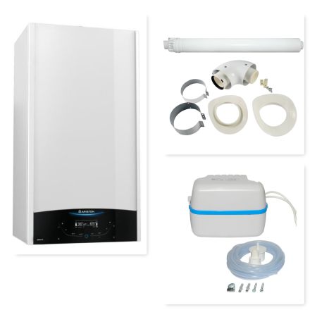 Pachet Centrala termica condensatie Ariston Genus ONE Plus 35 KW si pompa evacuare condens