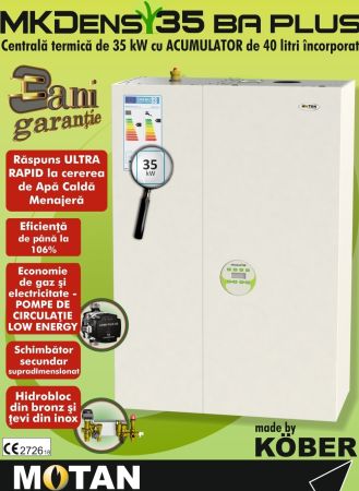 Centrala condensatie cu boiler incorporat Motan Mkdens 35 KW BA Plus